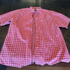 Ariat Men's Red Plaid Button Down Shirt